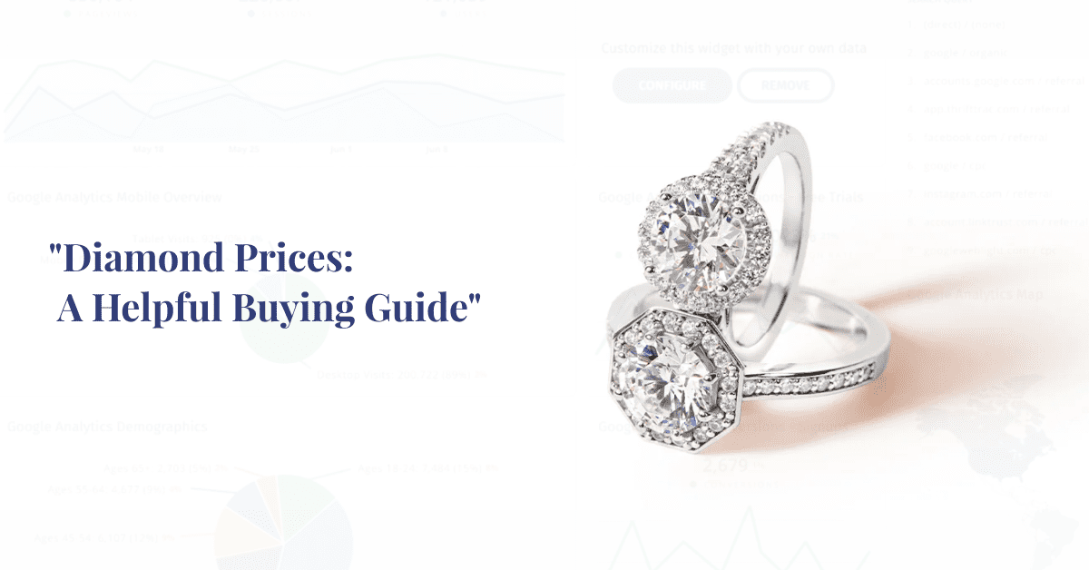 A blog banner offering a rational look at how market factors influence global diamond prices.