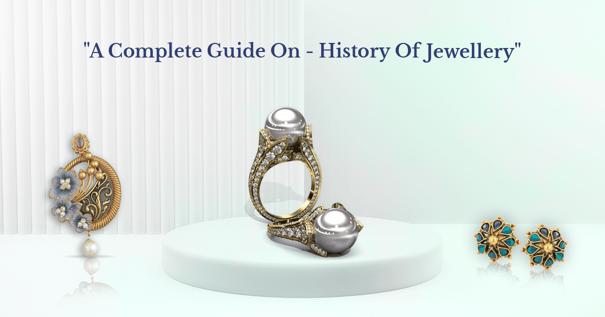 A blog banner tracing the thousands of years of human history and cultural evolution behind jewelry design.