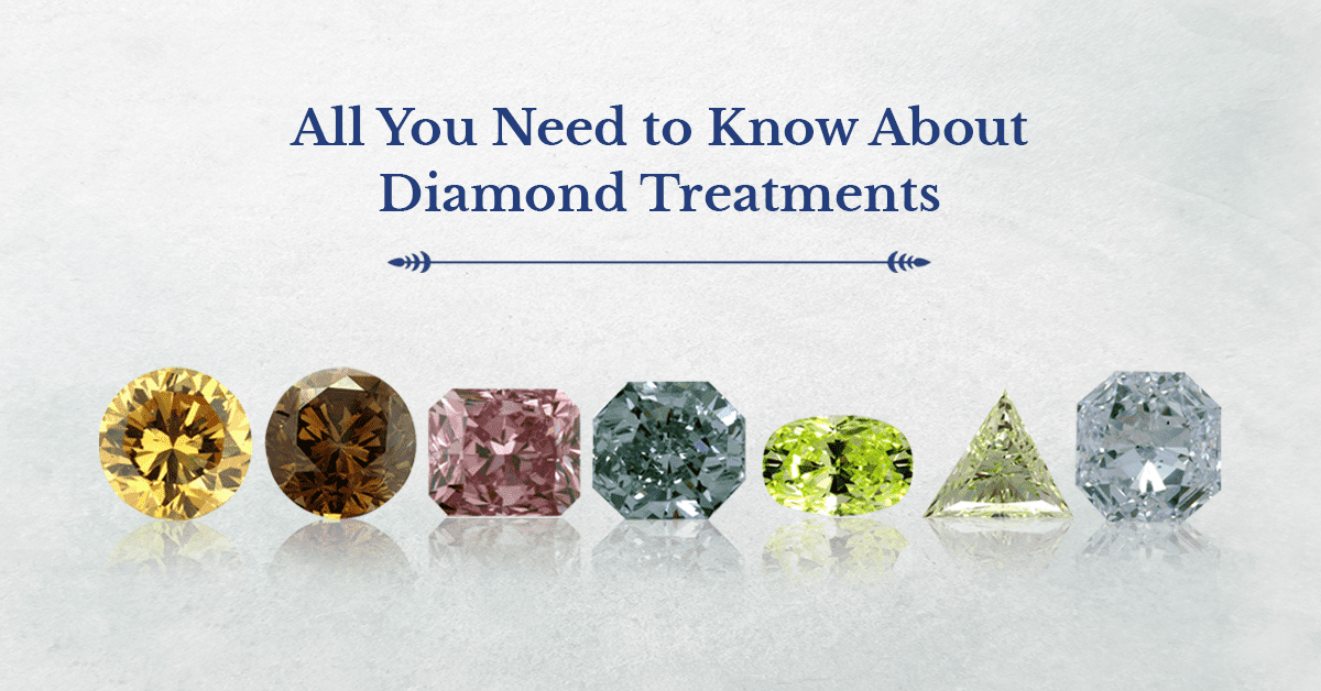 A blog banner covering common synthetic diamond treatments used to improve clarity and color profile.