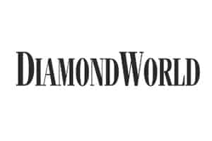 SGL's Media Coverage logo for Diamond World, featuring SGL's recognition in the global diamond industry publication.