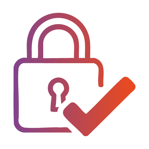 A blockchain-specific icon representing immutable data records that cannot be altered or tampered with once recorded.