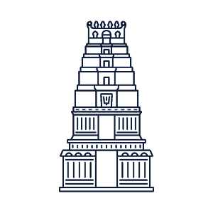A building icon for SGL's Vijayawada laboratory in Governorpet.