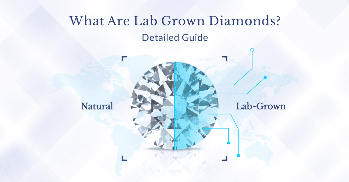 A blog banner explaining the laboratory-based technology used to create eco-friendly diamonds.